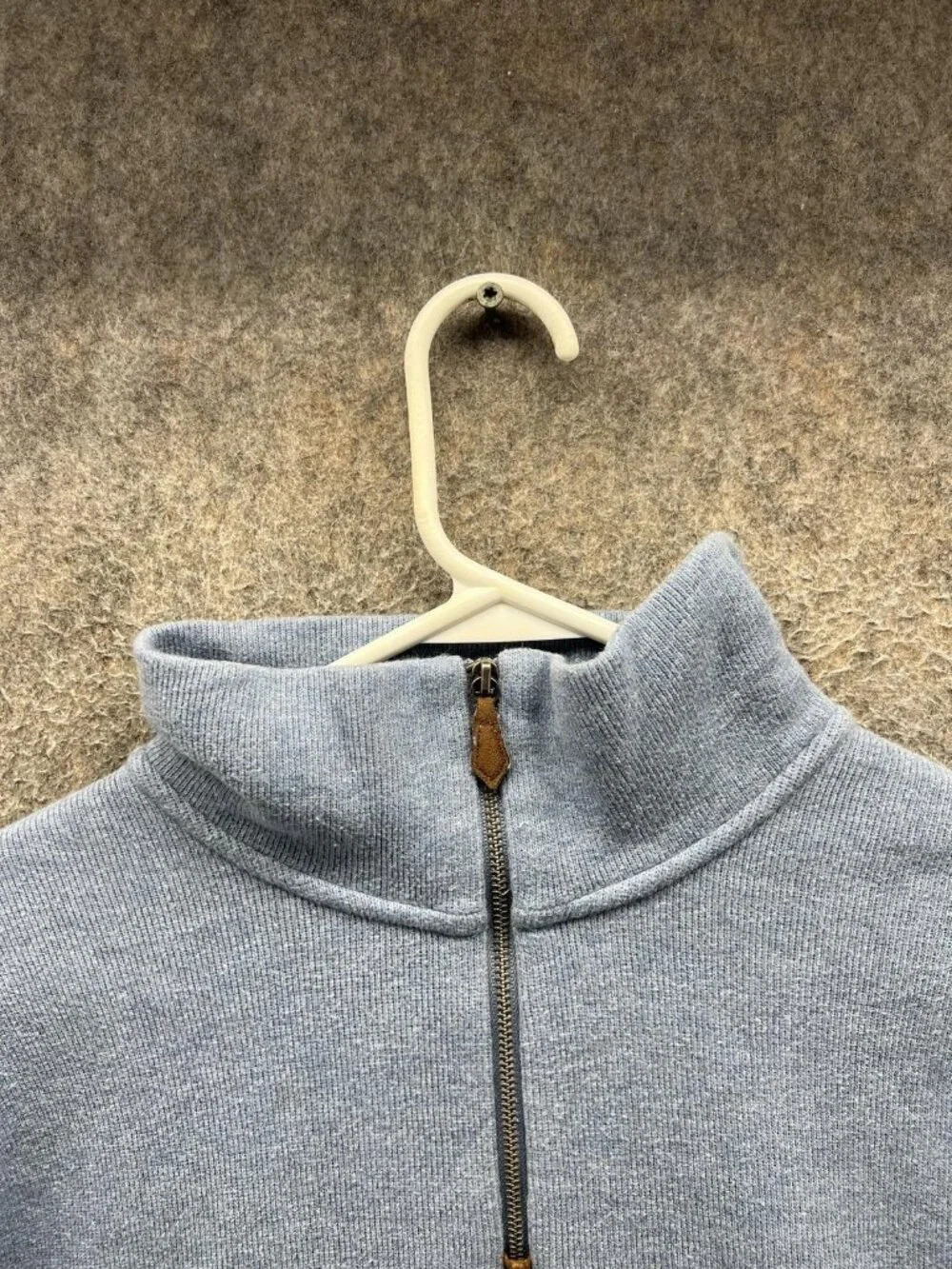 Polo Ralph Lauren Sweatshirt Mens XL Blue 1/4 Zip Knit Pullover Mock Neck Logo